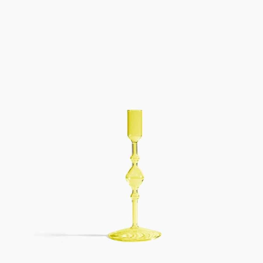 HOME & LIFESTYLE Poketo | Glass Candlestick Holder In Tall