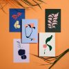 Stationery Poketo | Abstract Flora Postcards